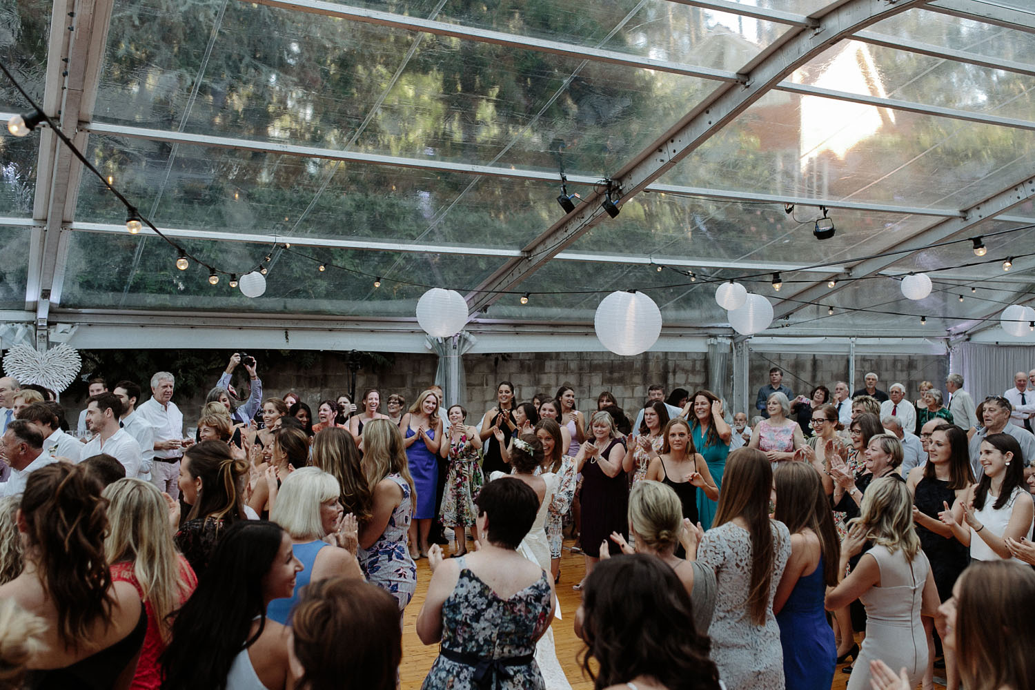 jewish wedding guests hora dancing