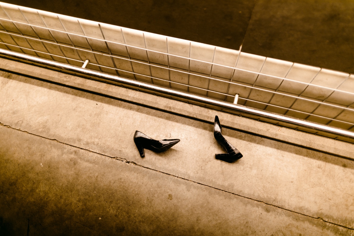 pair of shoes left behind on the dancefloor