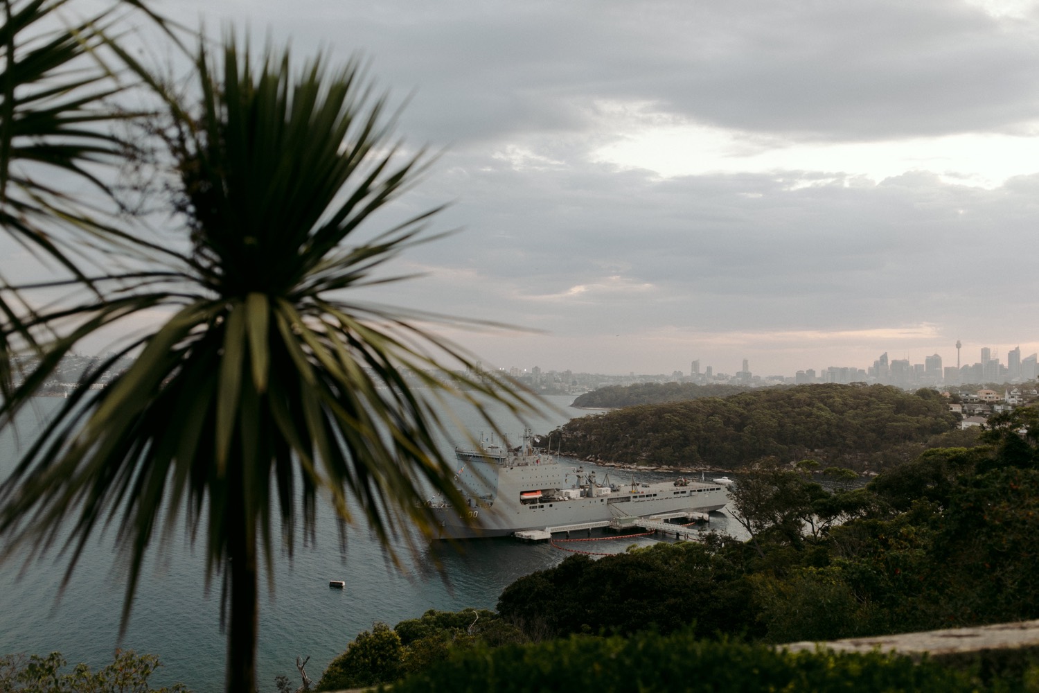 landscape view over sydney harbour from georges head