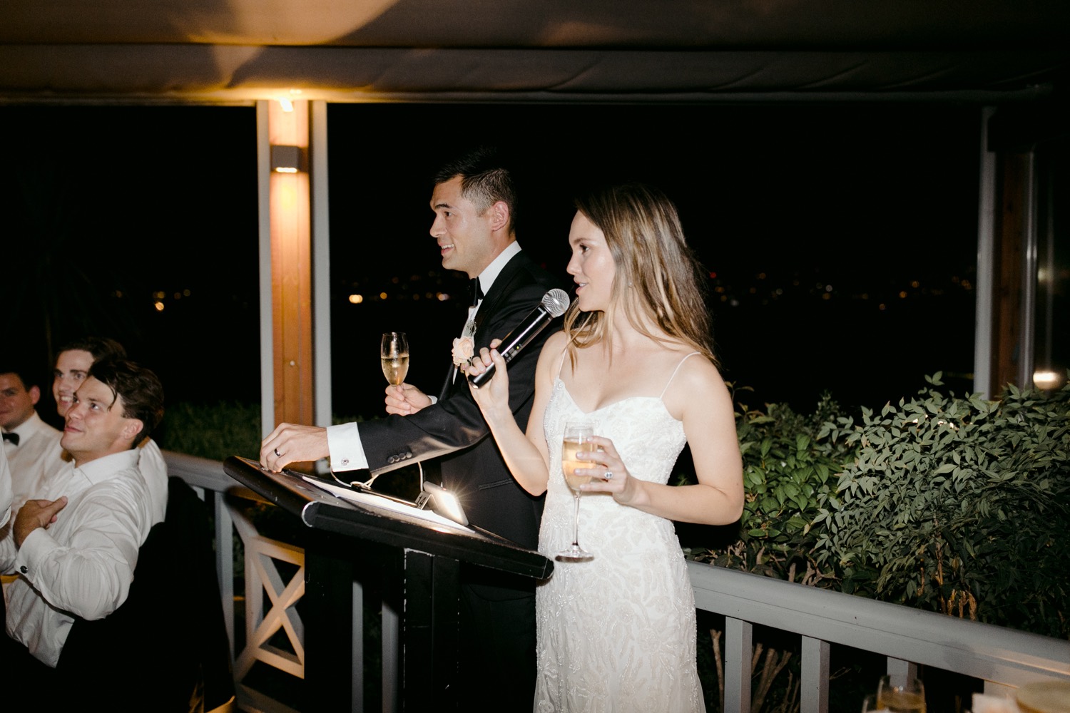 night time speeches at weddings