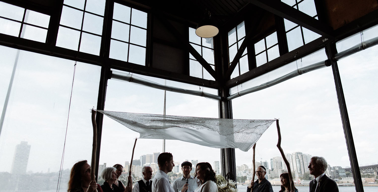 Jewish X Scottish Theatre Bar At The End Of Wharf Wedding Featured Jewish X Scottish Theatre